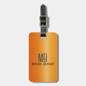 PRO ゴールド ブラシ仕上げ メタル ラゲージ タグ (正面縦)