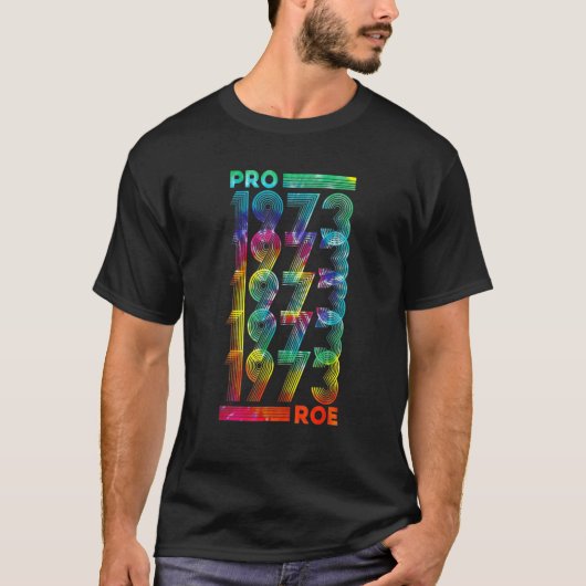 Pro 1973 Roe Prochoice 1973女性の権利フェミニス Tシャツ (正面)