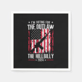 Pro 45 Iはアウトローとヒルビリーのための投票している スタンダードカクテルナプキン (正面)