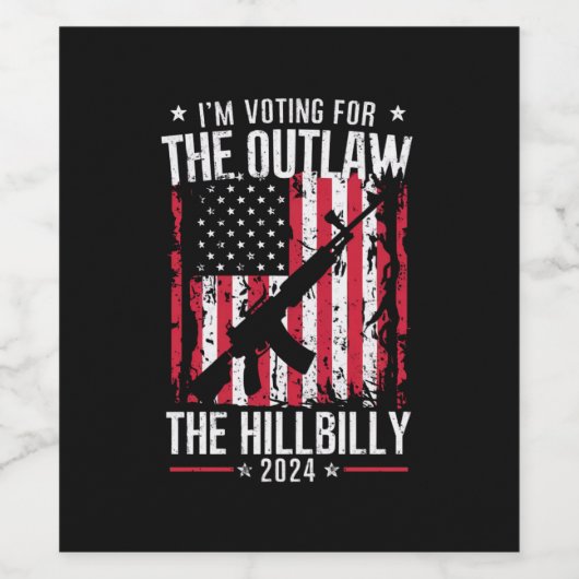 Pro 45 Iはアウトローとヒルビリーのための投票している ワインラベル (シングルラベル)