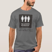 Pro All Gender Restroom おもしろいステートメントLGBTQ+ Tシャツ (正面)