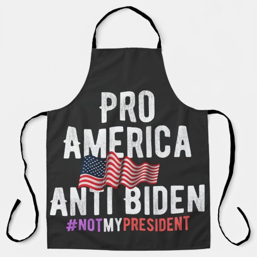 PRO AMERICA ANTI BIDEN エプロン (正面)