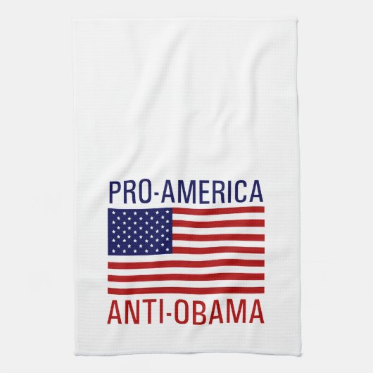 PRO-AMERICAN ANTI-OBAMA キッチンタオル (縦)