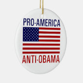 PRO-AMERICAN ANTI-OBAMA セラミックオーナメント (右)
