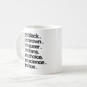Pro Black Pro Brown Pro Queer コーヒーマグカップ (正面左)