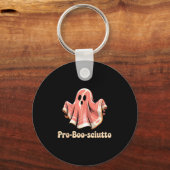 Pro Boo Sciutto Funny Italian Halloween Ghost Pros キーホルダー (正面)