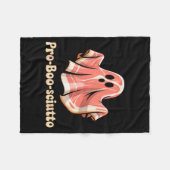 Pro Boo Sciutto Funny Italian Halloween Ghost Pros フリースブランケット (正面(横))