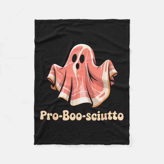 Pro Boo Sciutto Funny Italian Halloween Ghost Pros フリースブランケット (正面)
