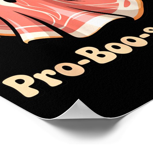 Pro Boo Sciutto Funny Italian Halloween Ghost Pros ポスター (角)