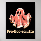 Pro Boo Sciutto Funny Italian Halloween Ghost Pros ポスター (正面)