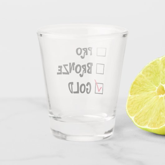 Pro Bronze金ゴールド ショットグラス (裏面)