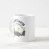 Pro-cat-stinator おもしろい Fat cat Pun コーヒーマグカップ (正面左)