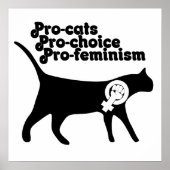 Pro Cats pro Choice proフェミニズム ポスター (正面)