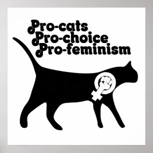 Pro Cats pro Choice proフェミニズム ポスター