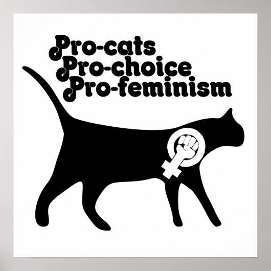 Pro Cats pro Choice proフェミニズム ポスター (正面)
