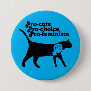 Pro Cats pro Choice proフェミニズム 缶バッジ
