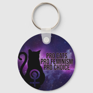 Pro Cats、Pro Feminism、Pro Choice キーホルダー