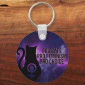 Pro Cats、Pro Feminism、Pro Choice キーホルダー (正面)