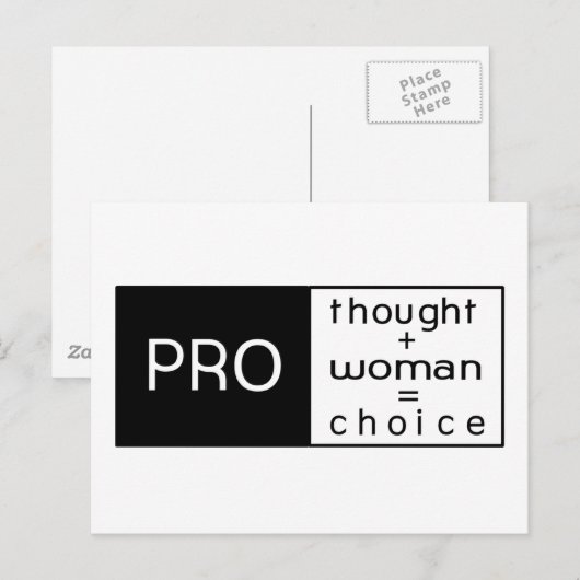 Pro Choiceはがき ポストカード (正面/裏面)
