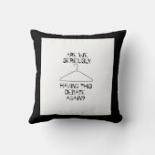 Pro Choiceディベート中絶の権利スリーエブルトップ クッション (裏面)