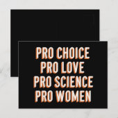 Pro Choice女性の権利フェミニスト家父長制LGBT ポストカード (正面/裏面)