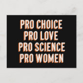 Pro Choice女性の権利フェミニスト家父長制LGBT ポストカード (正面)