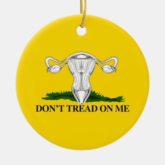 Pro-Choice子宮フラグを踏まない セラミックオーナメント (正面)