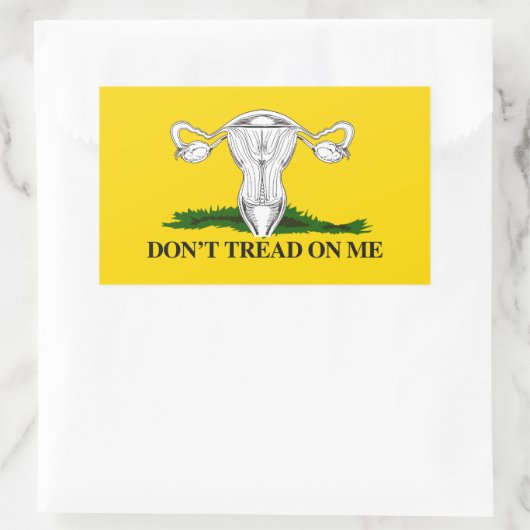 Pro-Choice子宮フラグを踏まない 長方形シール (バッグ)