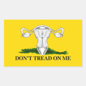 Pro-Choice子宮フラグを踏まない 長方形シール (正面)