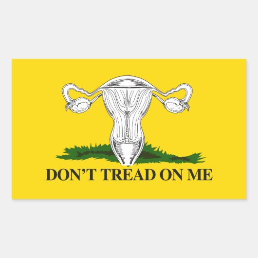 Pro-Choice子宮フラグを踏まない 長方形シール (正面)