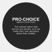 Pro-Choice定義保護定保中絶法 ラウンドシール (正面)