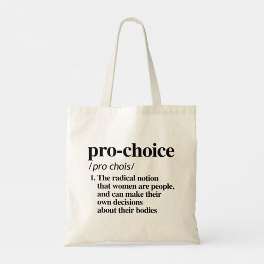 Pro-Choice定義 トートバッグ (裏面)