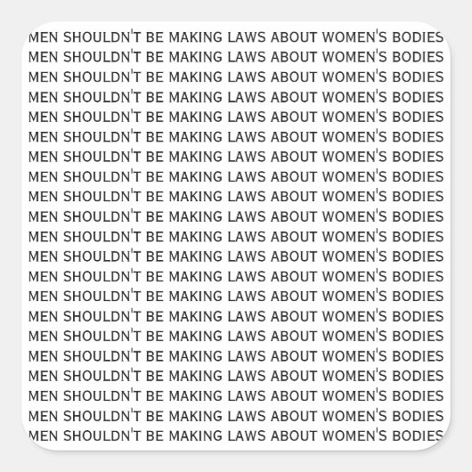 Pro Choice – フェミニストシール スクエアシール (正面)