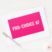 Pro Choice AFホットピンク白い妊娠中絶権 長方形シール (封筒)