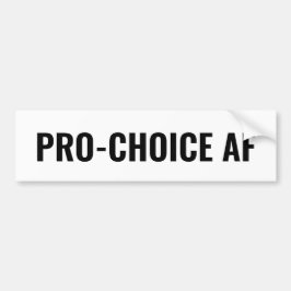 Pro Choice AFホワイトブラック妊娠中絶権 バンパーステッカー