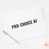 Pro Choice AFホワイトブラック妊娠中絶権 長方形シール (封筒)