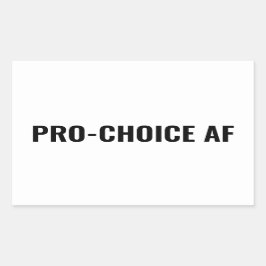 Pro Choice AFホワイトブラック妊娠中絶権 長方形シール
