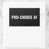 Pro Choice AF白黒中絶権 長方形シール (バッグ)