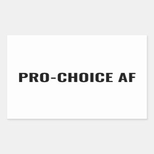 Pro Choice AF白黒中絶権 長方形シール