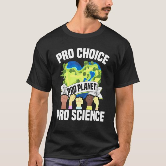Pro Choice Planet Science - Earth Day Climate Chan Tシャツ (正面)