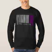 Pro Choice Pro Feminism Asexual Pride Flag Barcode Tシャツ (正面)