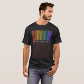 Pro Choice Pro Feminism Gay Pride Flag Barcode Equ Tシャツ (正面フル)