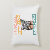 Pro-Choice、Pro-Feminism、Pro-Cat |猫好き アクセントクッション (正面(垂直))
