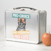 Pro-Choice、Pro-Feminism、Pro-Cat |猫好き メタルランチボックス (インサイチュ)
