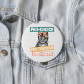 Pro-Choice、Pro-Feminism、Pro-Cat |猫好き 缶バッジ (インサイチュ)