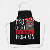 Pro Choice Pro Feminism Pro Cats Cat With Bandana エプロン (正面)