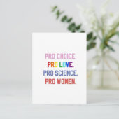 Pro-Choice Pro-Life Pro-Science Pro-Women シーズンポストカード (スタンド正面)