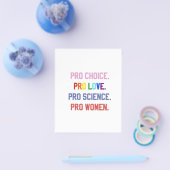 Pro-Choice Pro-Life Pro-Science Pro-Women チラシ (シングル)