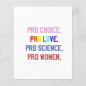 Pro-Choice Pro-Life Pro-Science Pro-Women チラシ (正面)