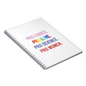 Pro-Choice Pro-Life Pro-Science Pro-Women ノートブック (右側)